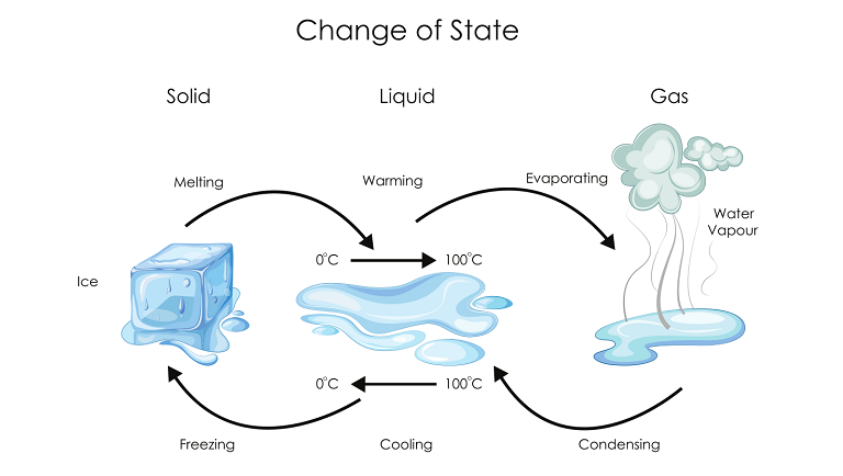 solids liquids and gases changes of state