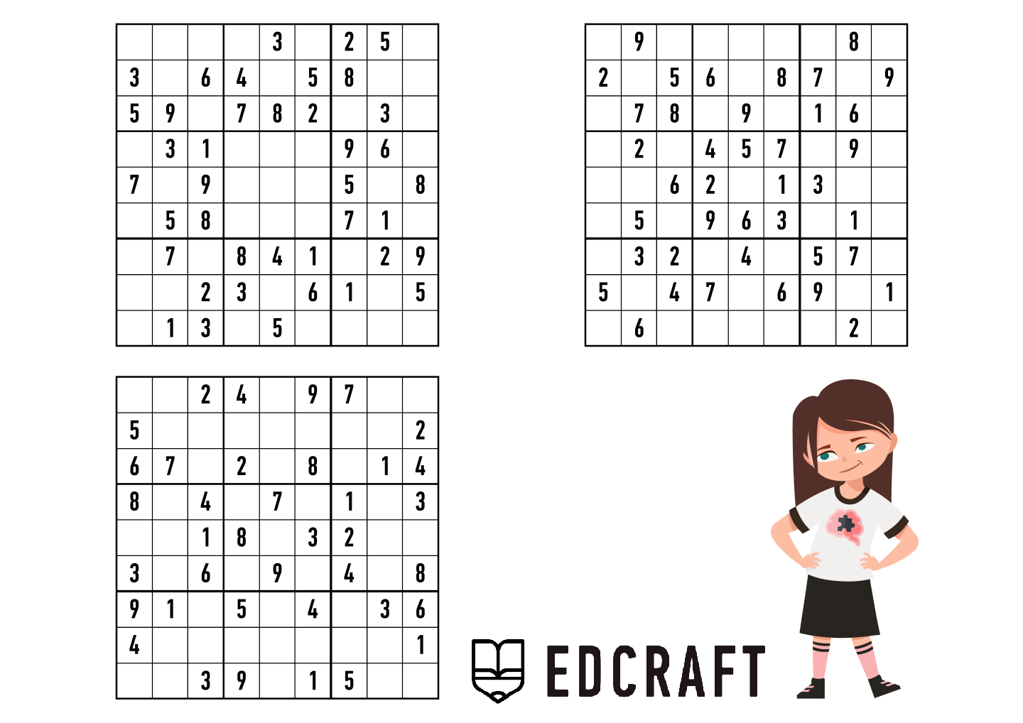 SUDOKUS for KIDS  Math Sudoku Puzzles Ready to print