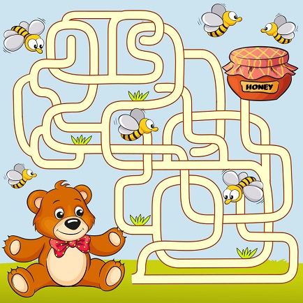 Online Maze games for Young Children: Bee